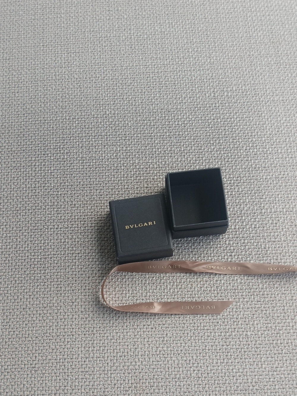 Bulgari Black Jewelry Box with Brown Ribbon - Picture 2 of 3